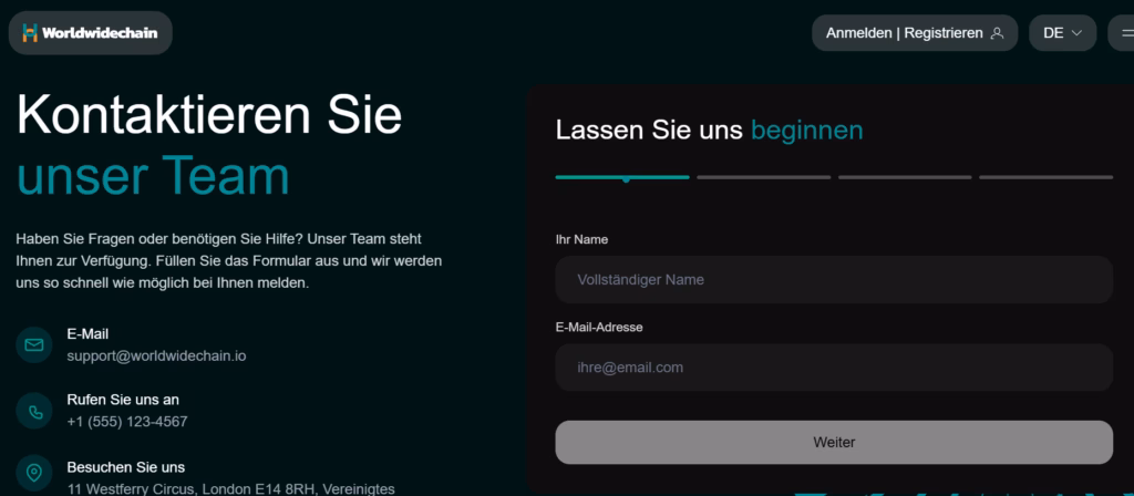 Worldwidechain Kundensupport-Hilfe