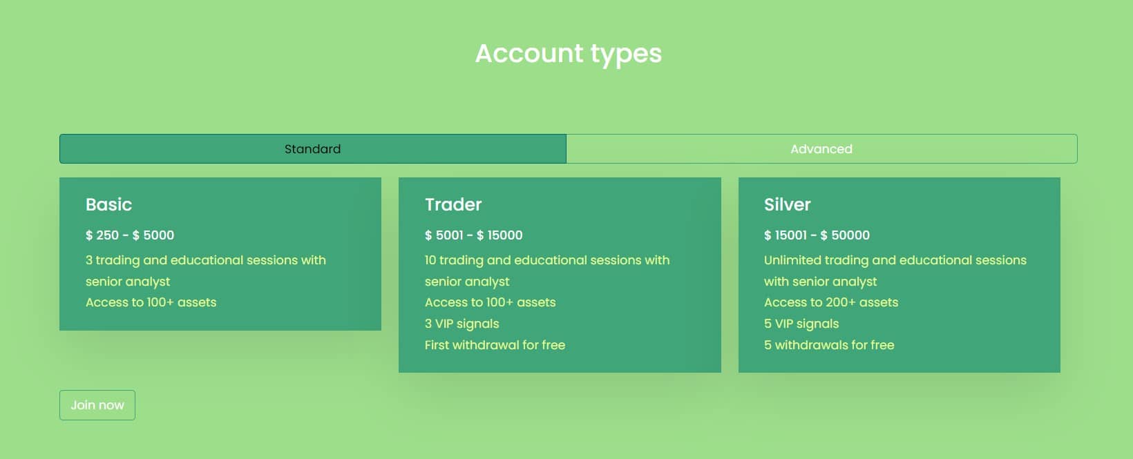 ISA-Limited Account Types