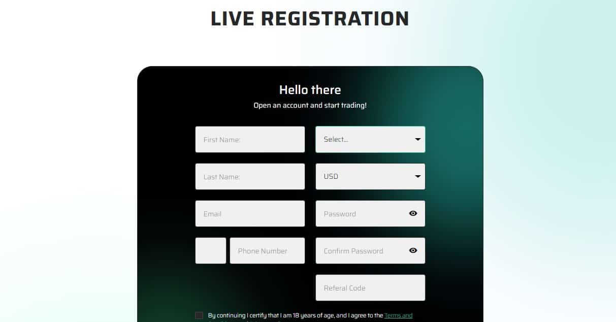 Pentoventures Registration Page