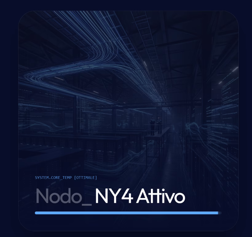 Immagine del nodo NY4 attivo mostrato da Invexco